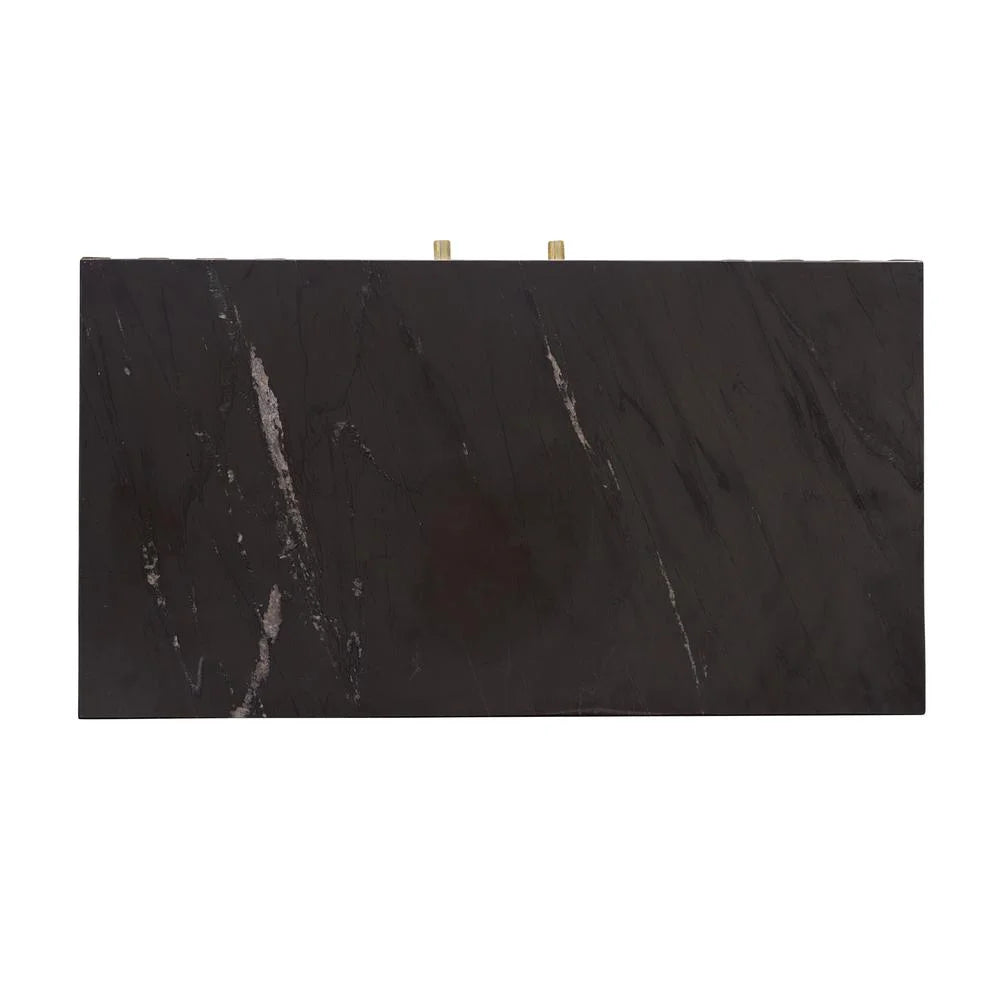 2-Door Solid Wood & Marble Cabinet C698