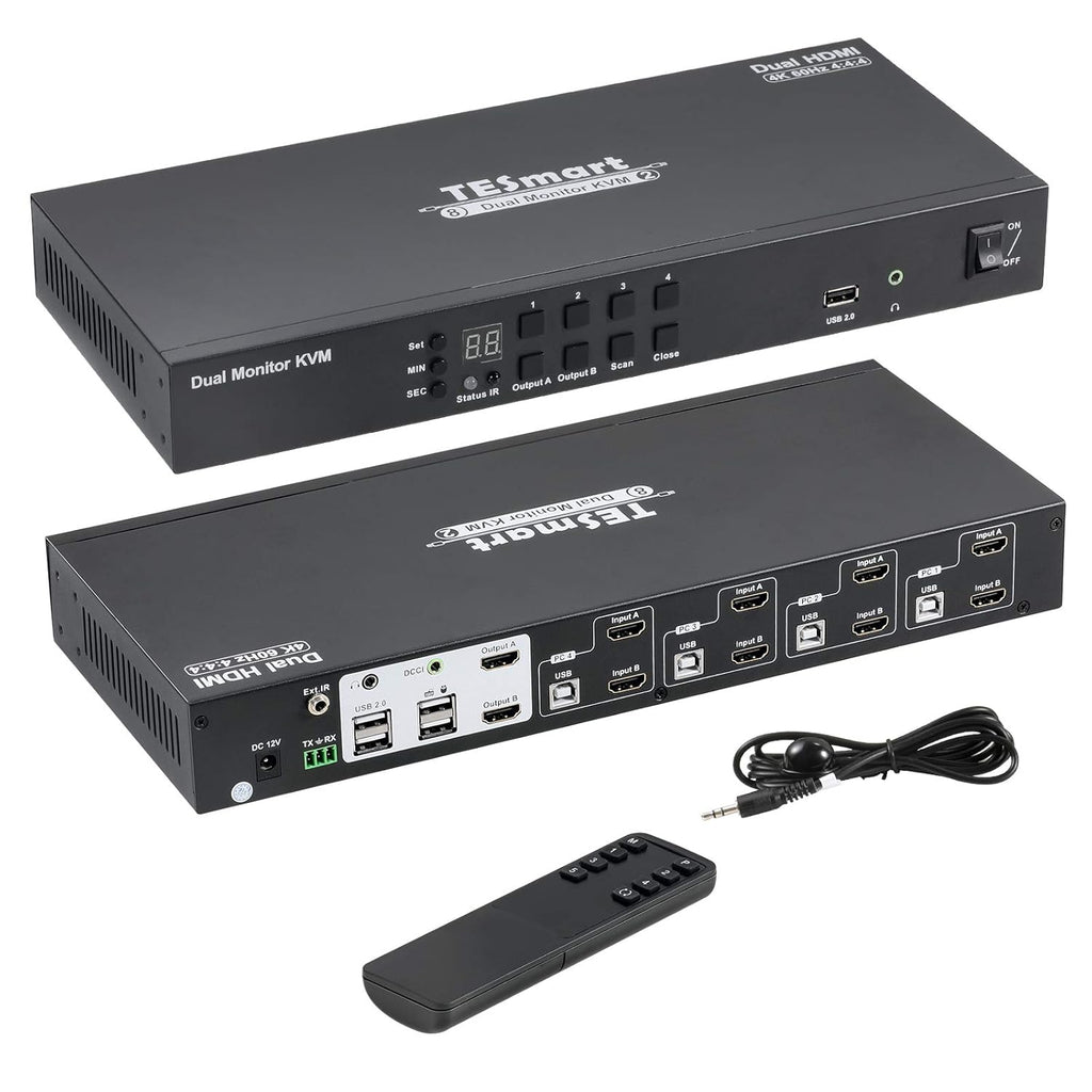 HDMI Dual Monitor KVM Switch 4K 60Hz Black I696833