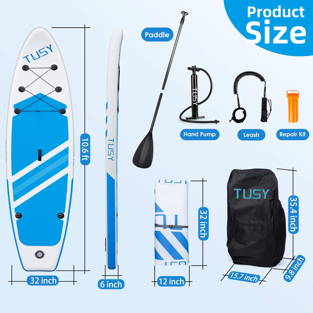 10' Inflatable Stand Up Paddleboard with Carry Bag K5112