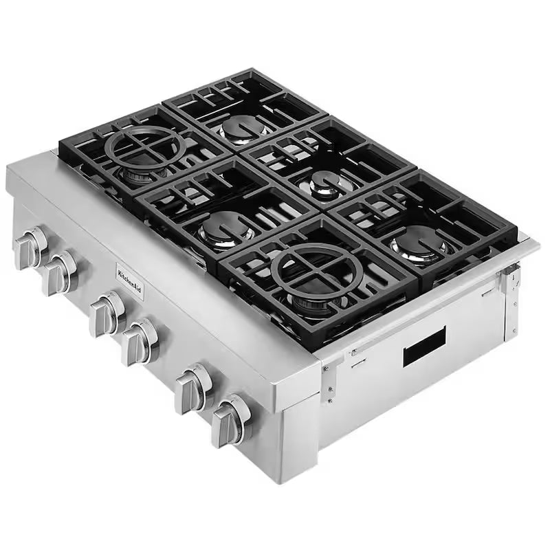 36 in. 6-Burners Stainless Steel Gas Cooktop E81930
