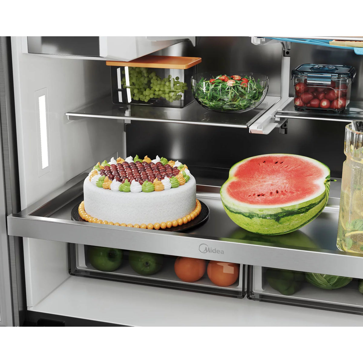21.6-Cu. Ft. 4-Door French Door Refrigerator, Stainless Steel P3971