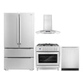 36 Dual Fuel Range, Wall Mount Range Hood, Refrigerator with Ice Maker and Dishwasher I3332