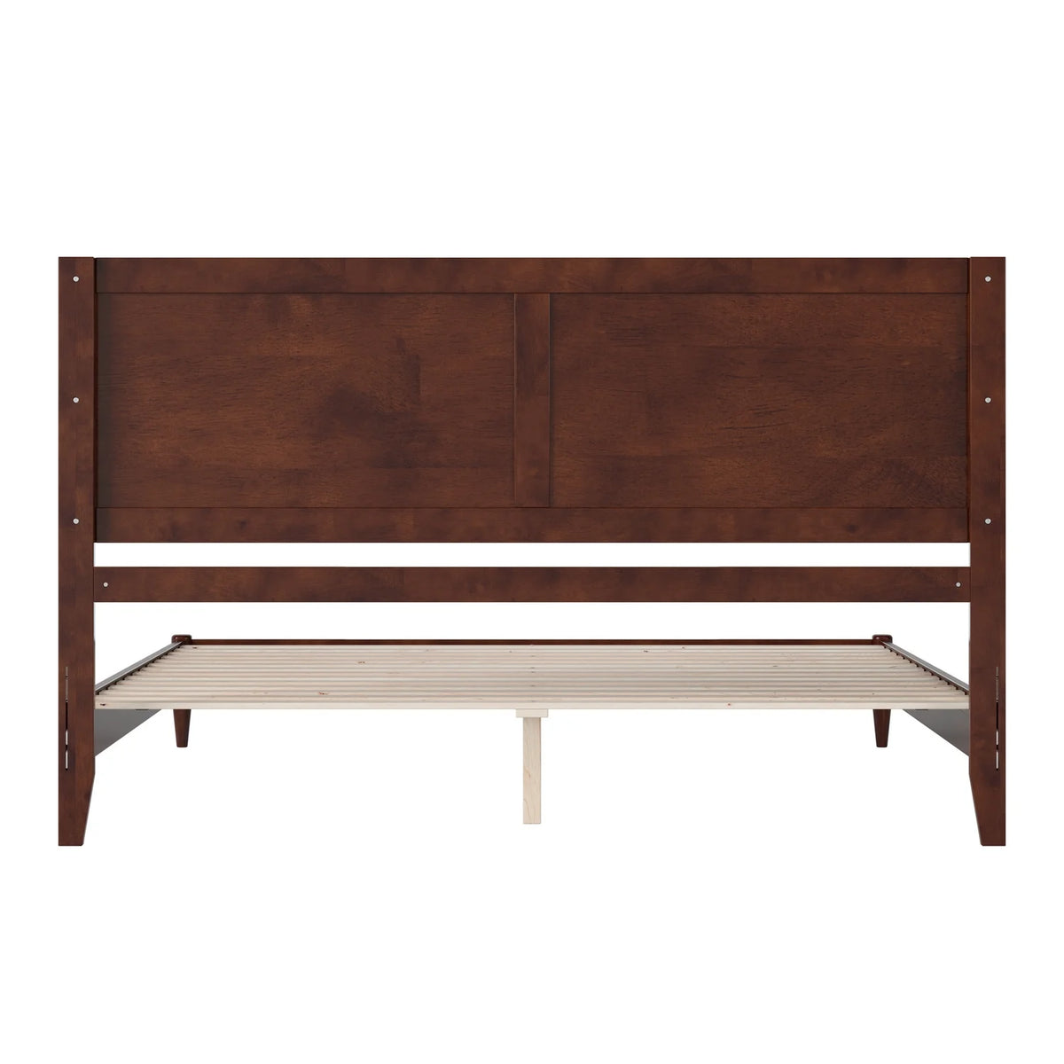 King Solid Wood Low Profile Platform Bed, Walnut B853759
