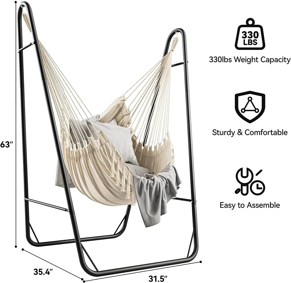 Hammock Chair with Stand 330Lbs M552465