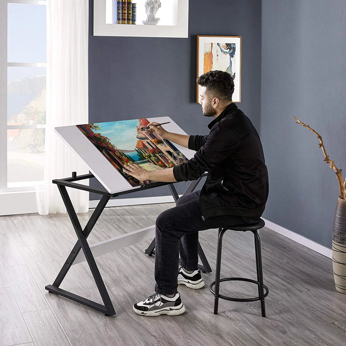 Drafting Table with Tilted Tabletop L96309