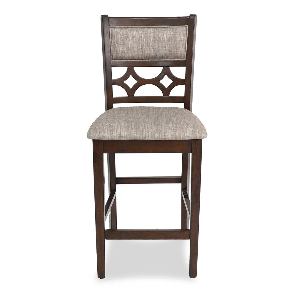 5-Piece Transitional Wood Counter Set in Cherry F439