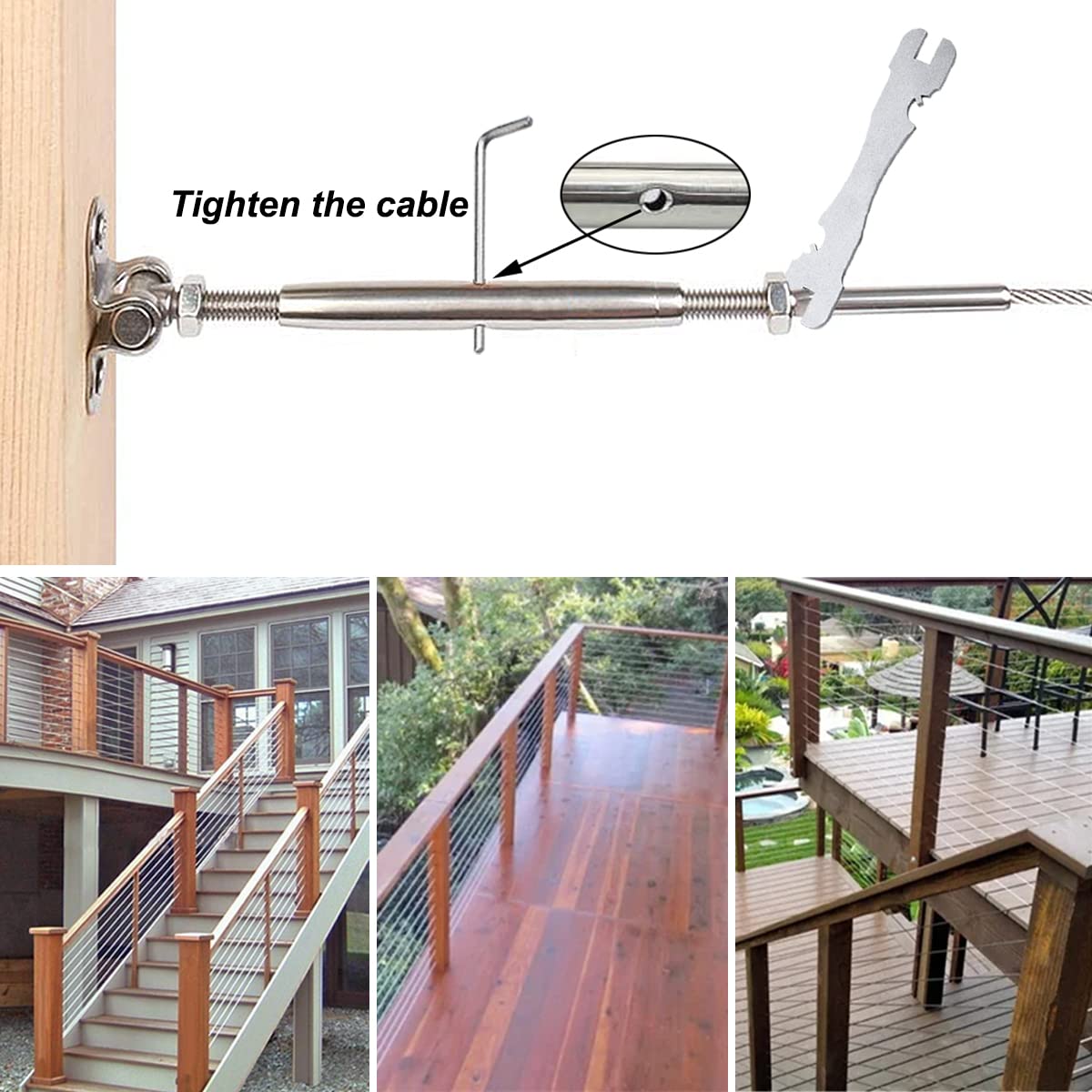 3/16 Cable Railing Hardware Kit T316 Marine Grade A92230