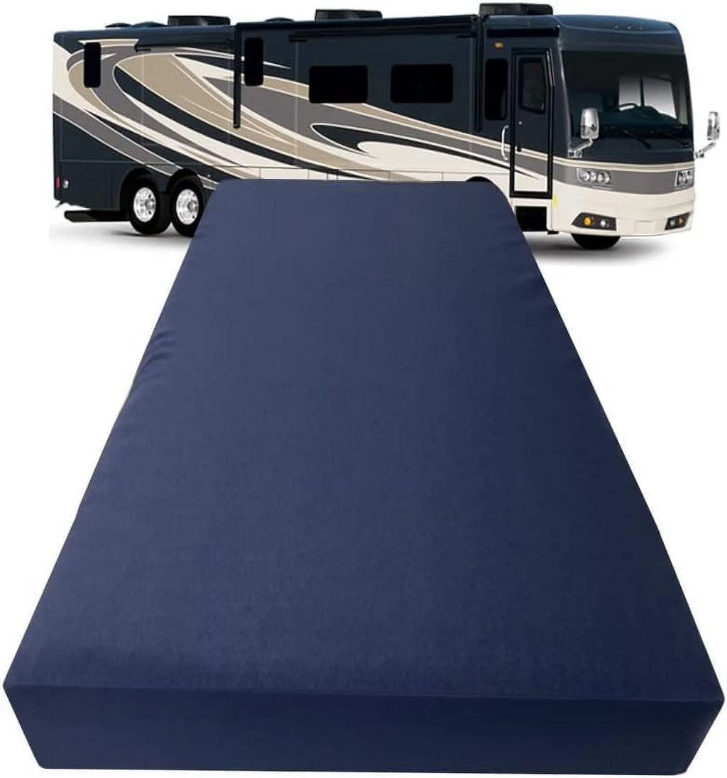 Olympic Queen 66 X 80 High Density Foam RV Mattress with Navy Canvas Cover B1913