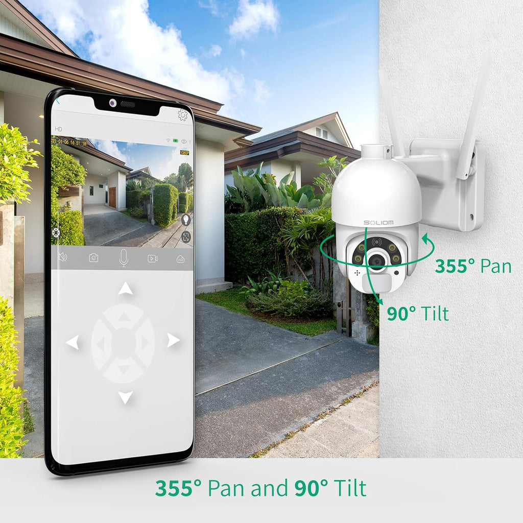 Battery Powered Wireless Security Camera Outdoor 355° 2.4G WiFi M553750