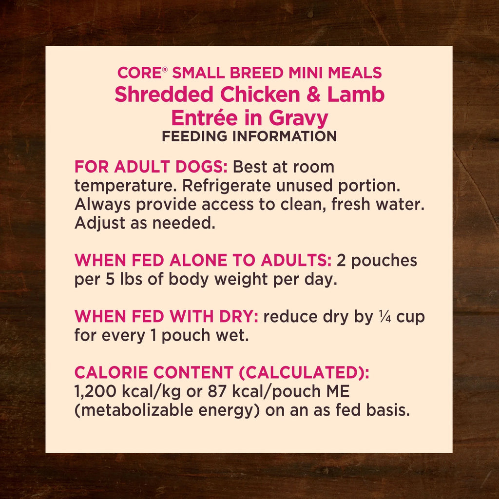 Grain Free Small Breed Wet Dog Food, Shredded Chicken & Lamb in Gravy, 3-Ounce (Pack of 12) U487121