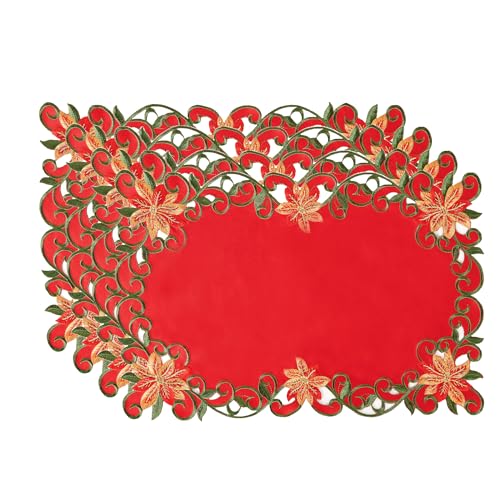 Embroidered Christmas Table Runner 15x87 Inch B1397