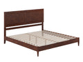 King Solid Wood Low Profile Platform Bed, Walnut B853759