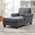Linen Tufted Chaise Lounge Sofa Bed T756