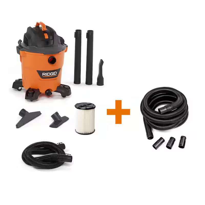 12 Gallon 5.0 Peak HP Wet/Dry Shop Vacuum with Hose N343