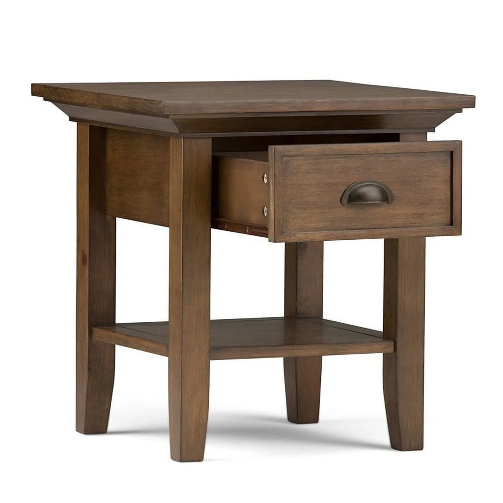 2-Piece Wood Square End Side Table Set E73189