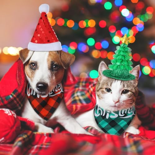 12 Pc Christmas Dog Bandanas Set S742