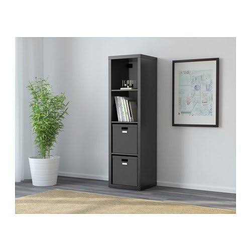 Black Brown Bookcase Shelving Unit Z86994