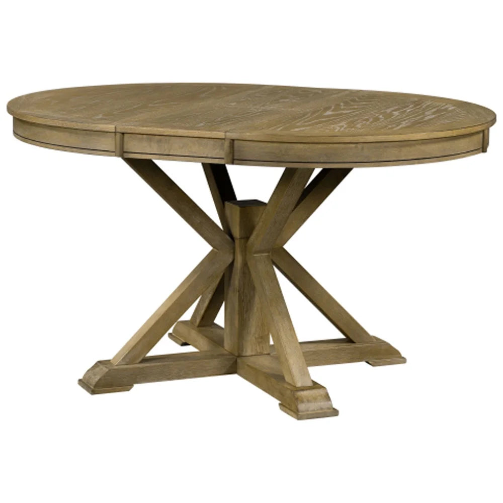 Extendable Dining Table with 12" Leaf Natural Wood N96879