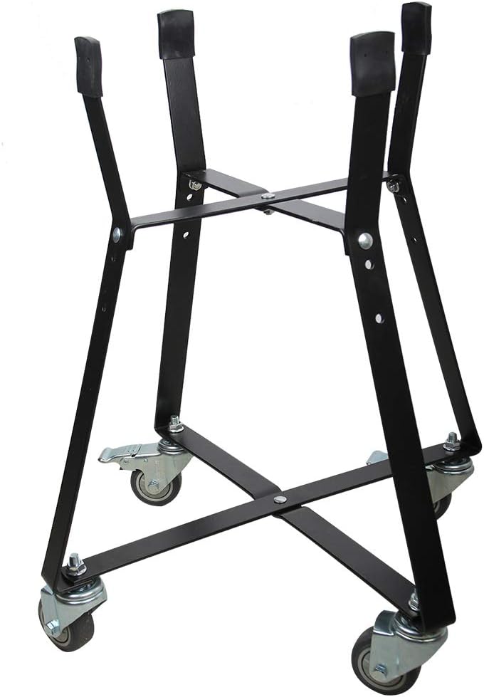 Rolling Cart with Locking Caster Wheels Powder Coated Steel S7465