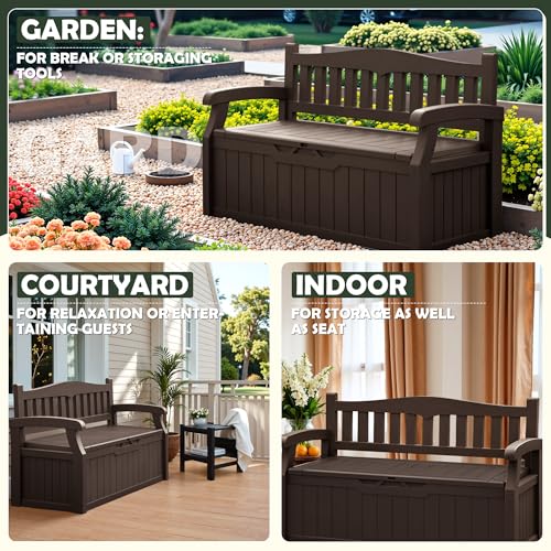 80 Gallon Black Storage Bench G594832