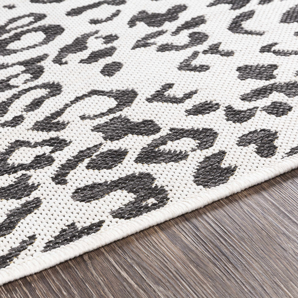 Animal Print Area Rug - Black, White - 7'10" x 10'2" S9470