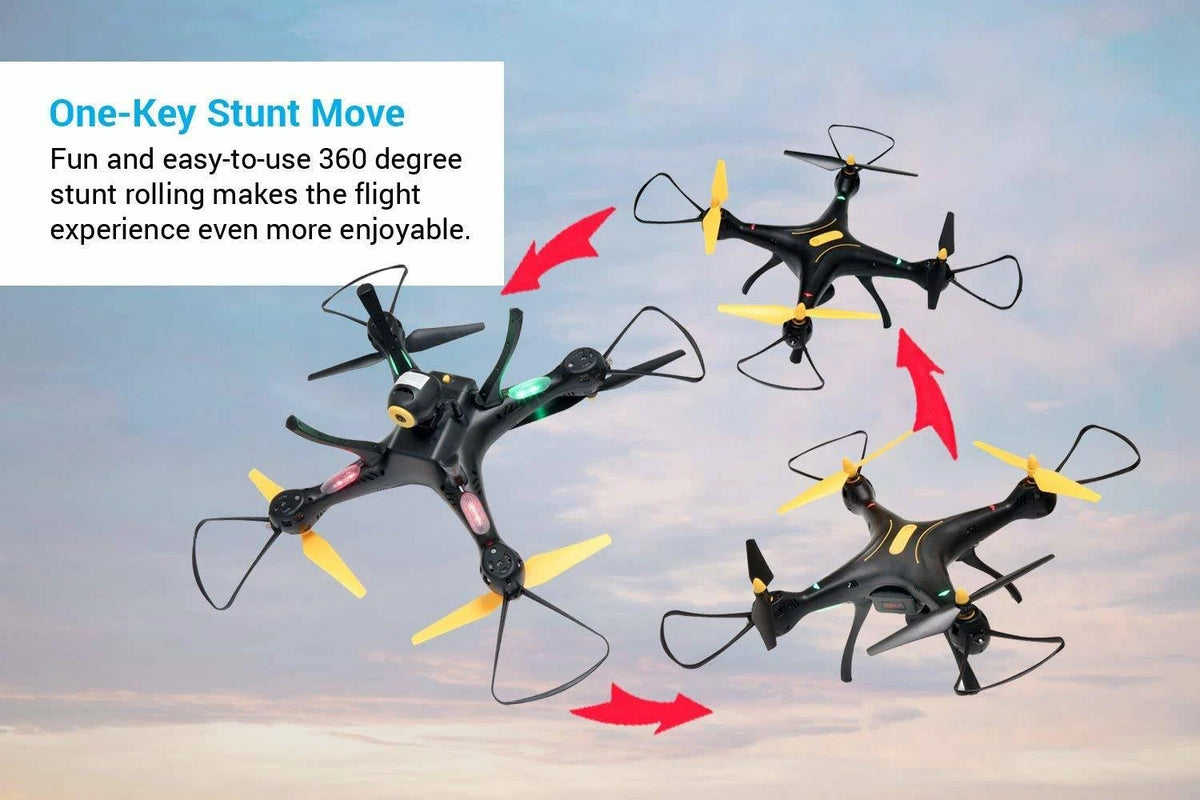 WiFi FPV Quadcopter Drone 720p HD Camera Black/Yellow K769597