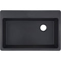 33" Undermount Single Basin Granite Composite Kitchen Sink Black V455