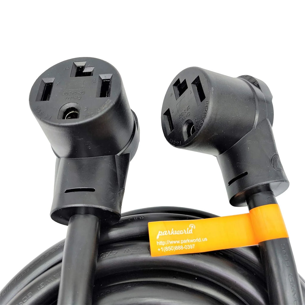 NEMA 14-30 Splitter, 14-30P Male Plug To Dual 14-30R Female Receptacle, 4-Prong 30 AMP Y Adapter Cord (20 Feet) W553772