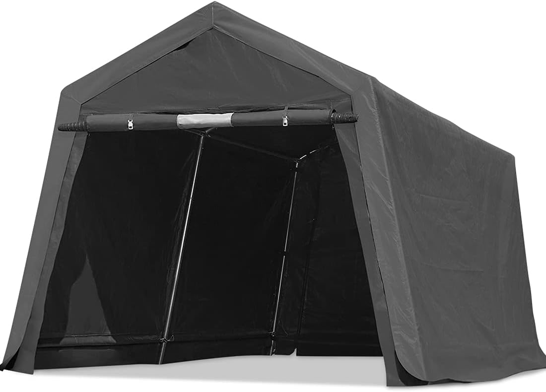 7x12 ft Portable Storage Shelter with 2 Roll up Doors X276