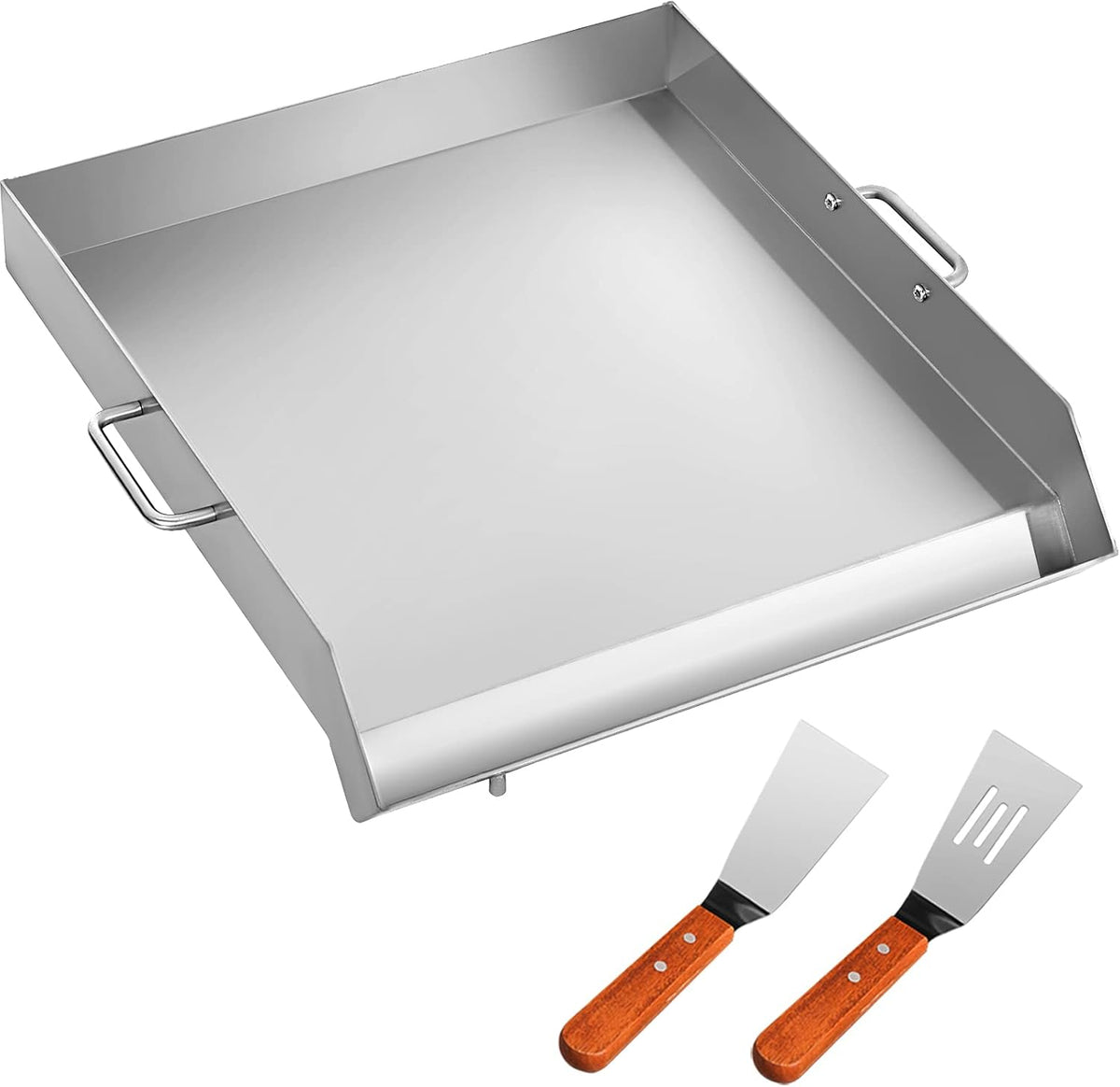 Stainless Steel Griddle, 36 x 22 Non-Stick Grill with 2 Handles C5986