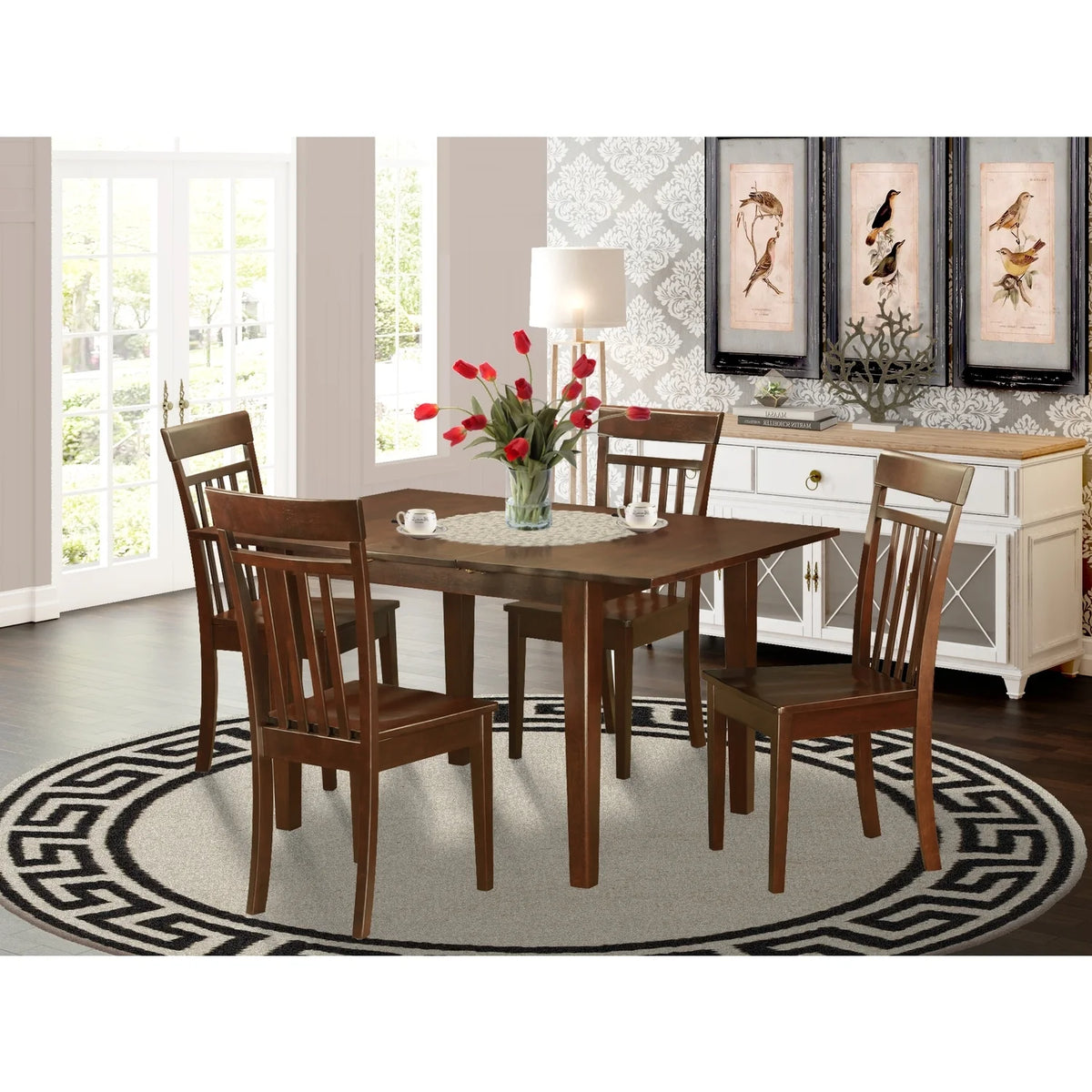 7 Pc Dinette Set with Table and 6 Chairs E9742