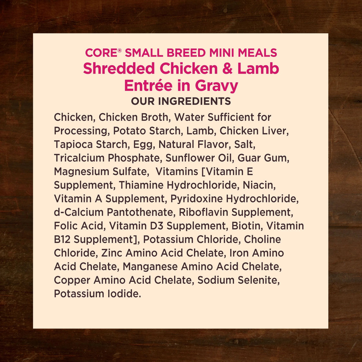 Grain Free Small Breed Wet Dog Food, Shredded Chicken & Lamb in Gravy, 3-Ounce (Pack of 12) U487121