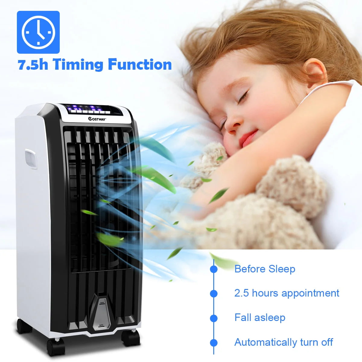 Portable Evaporative Cooler Fan with Remote Control L561372