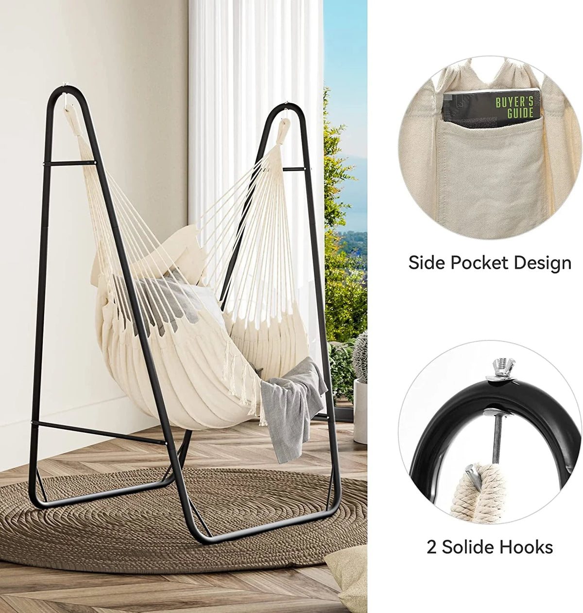 Hammock Chair with Stand 330Lbs M552465