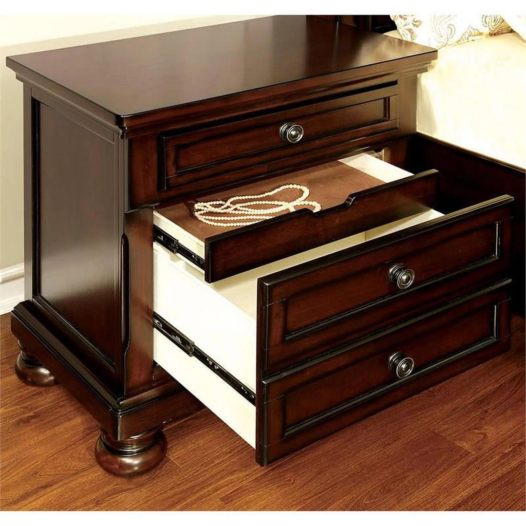Dark Cherry Solid Wood Bedroom Set S17255