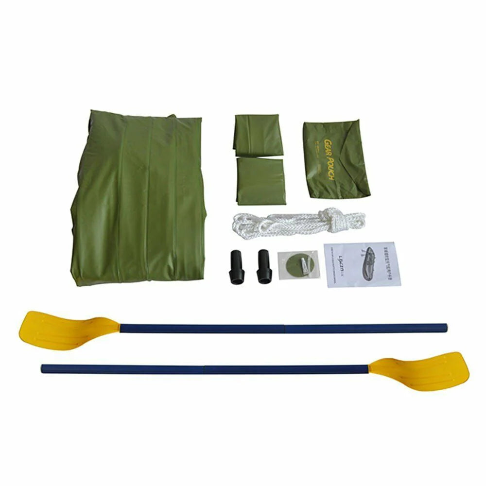 3 Person Inflatable Boat Set with Oars & Air Pump (2 Pack) Q323844