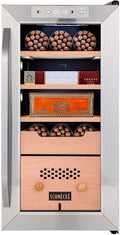 250 Cigar Cooler Humidor with Humidity Control Stainless Steel Z4029