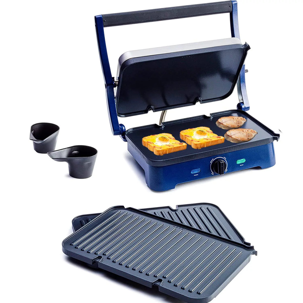 Ceramic Electric Griddle Nonstick with Waffle Plates A7830