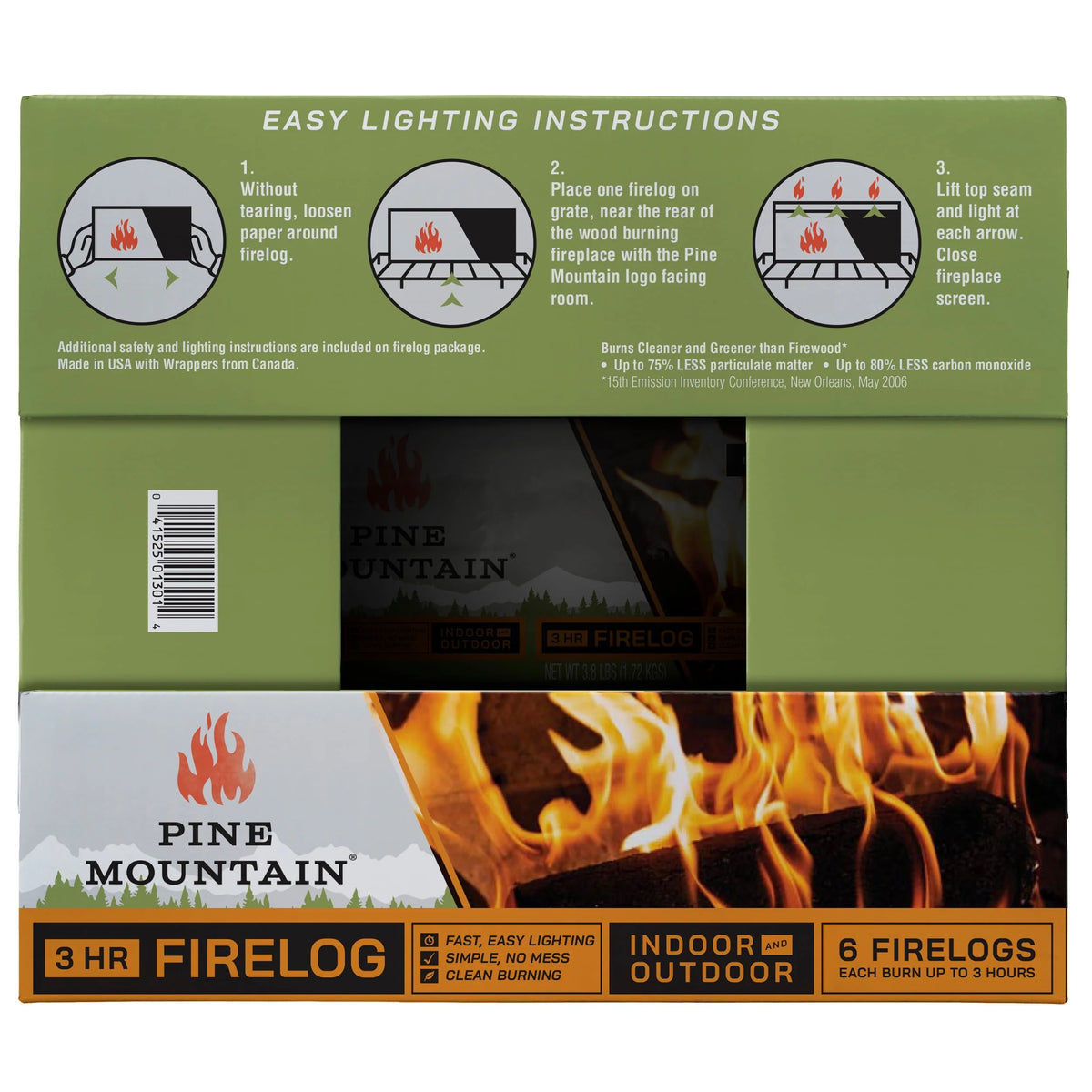 Long Burning Fire Log 6 Pack L473