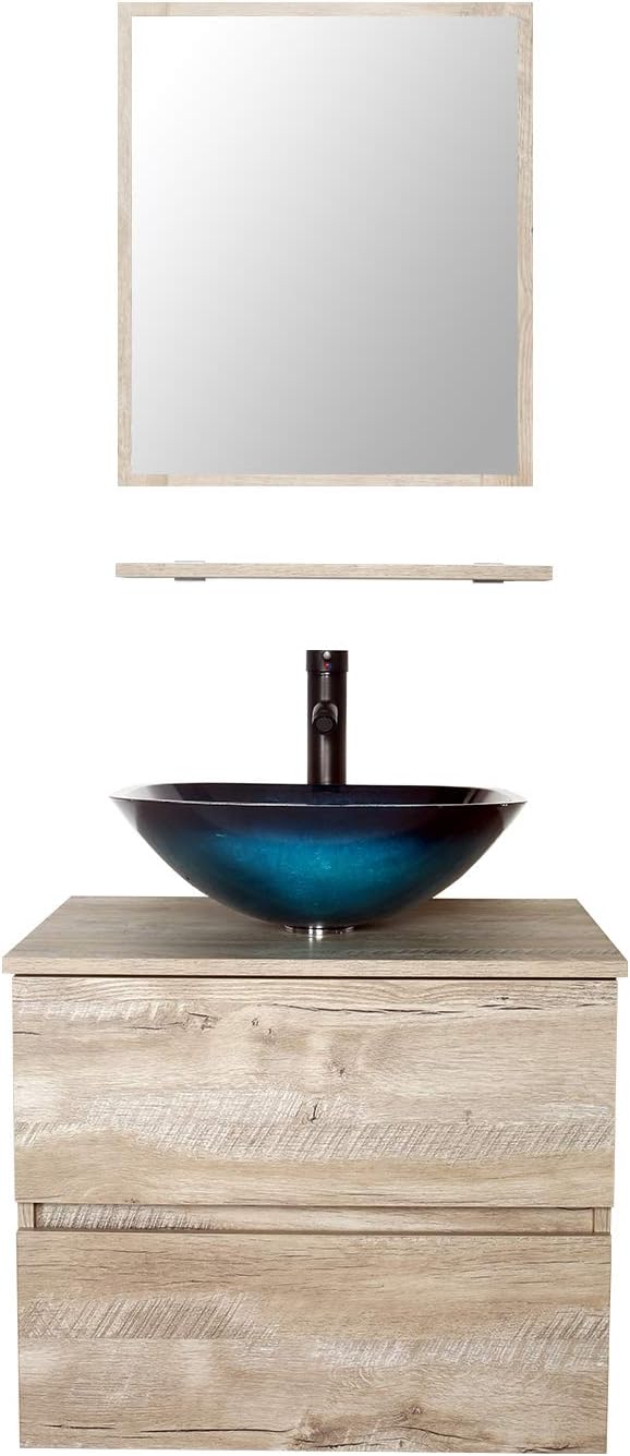 24 Wall Mounted Bathroom Vanity, 2 Drawers Y362999