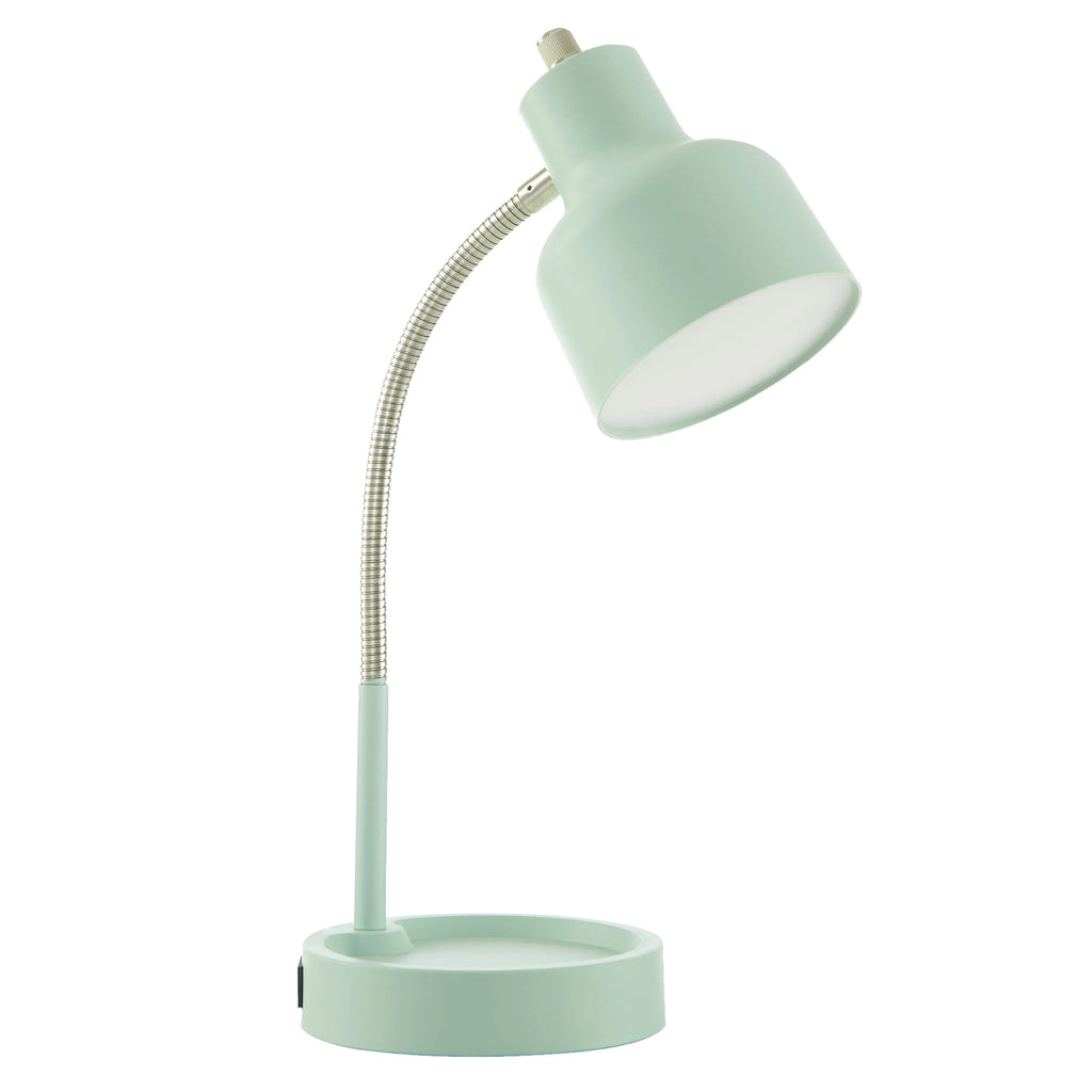 LED Desk Lamp with AC Outlet, Matte Black F818610