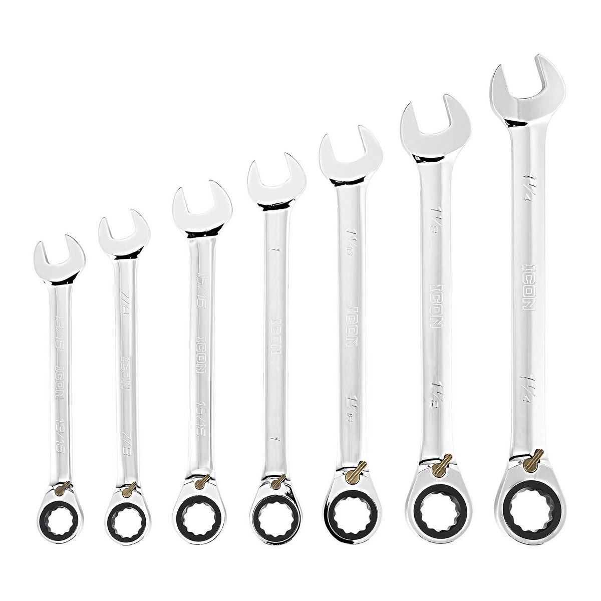 7-Piece Reversible Ratcheting Combination Wrench Set E11527