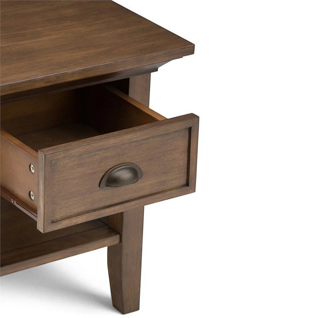 2-Piece Wood Square End Side Table Set E73189