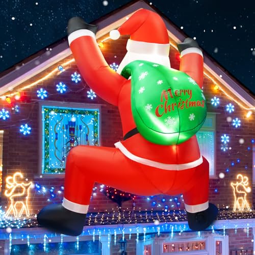 Inflatable Hanging Santa with Bright LEDs A85307