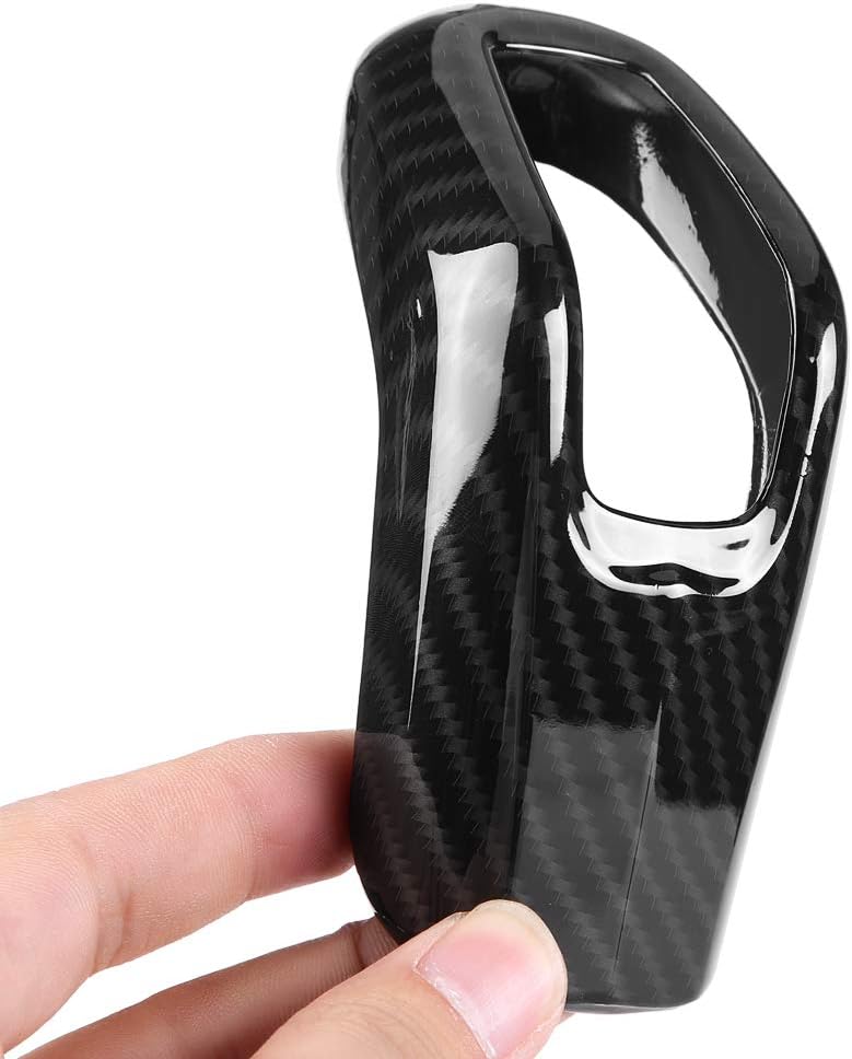 Carbon Fiber Car Gear Shift Knob Cover Trim Pack of 2 I3986