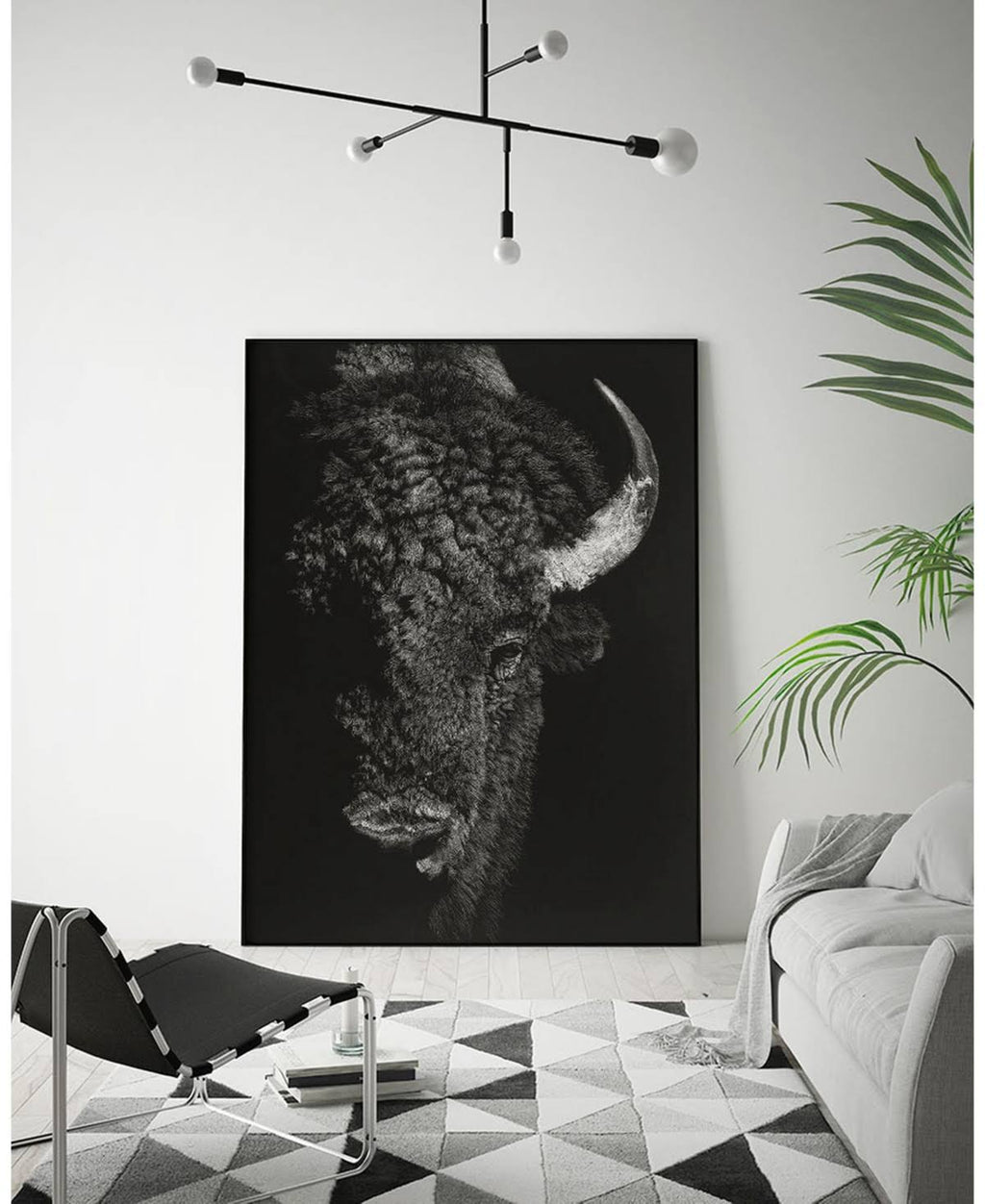 40x22 x 30x22 Framed Canvas Art Block I872405
