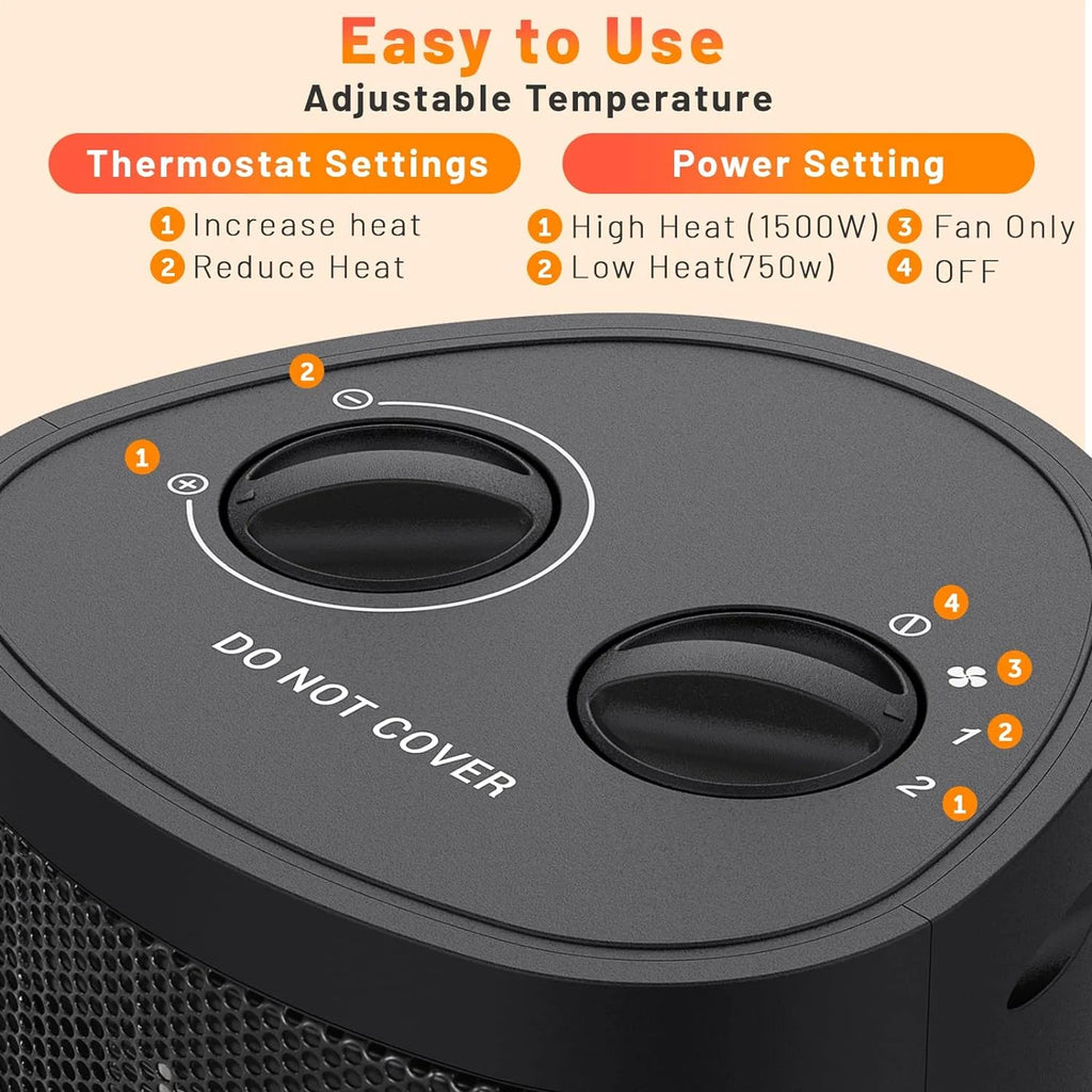 1500W Ceramic Portable Space Heater M210645