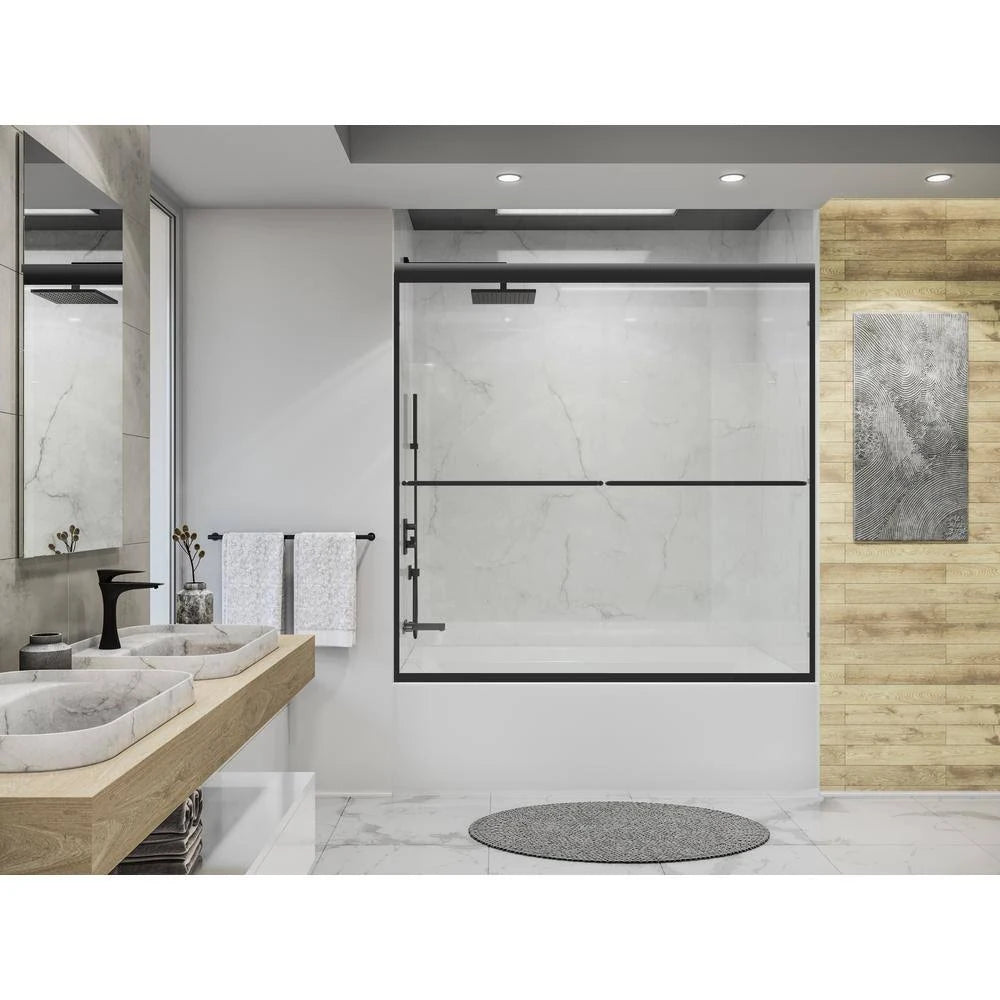 Matte Black Frameless Tub Door X925