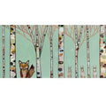 Canvas Print of Fox and Rabbits D33117