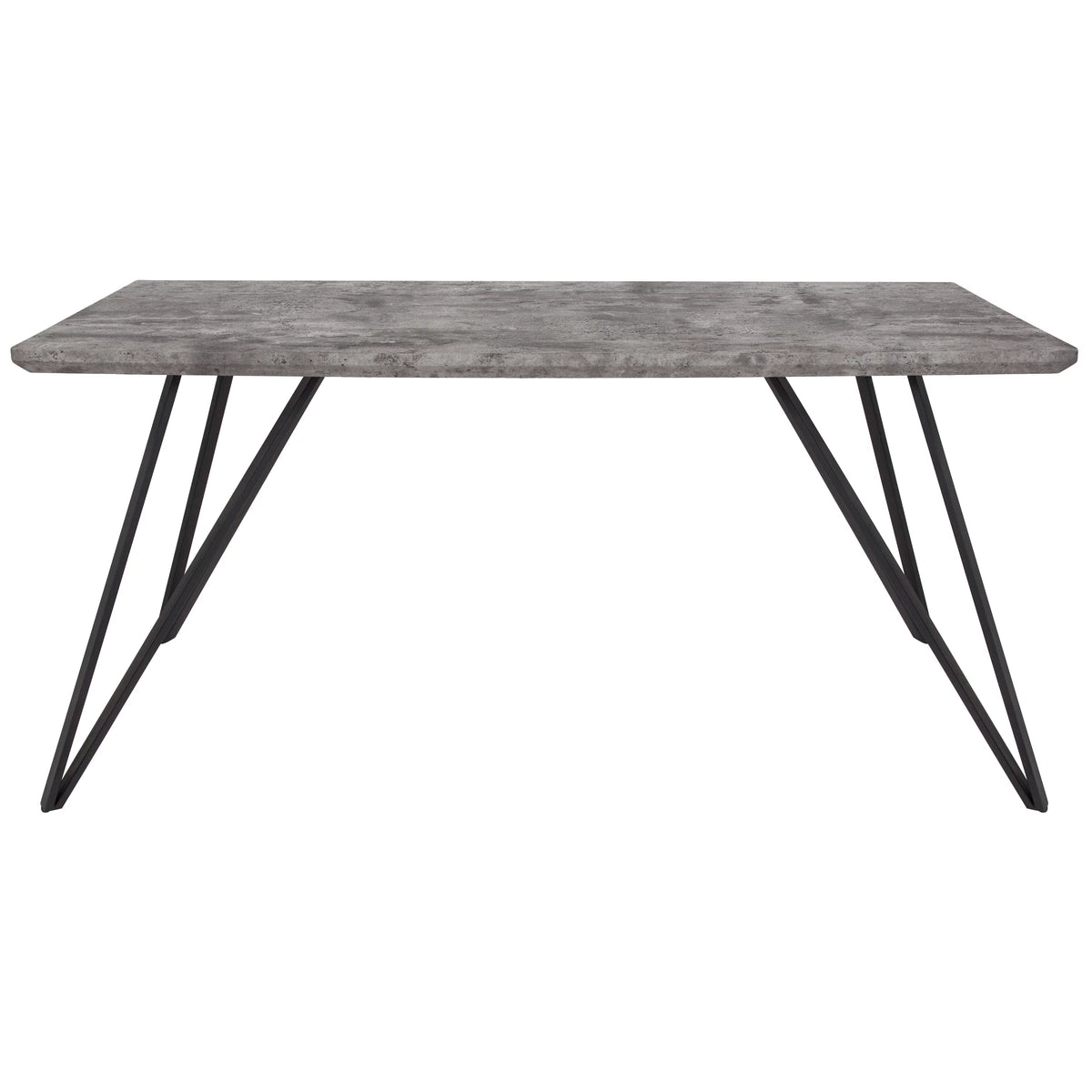 Rectangular Dining Table Faux Concrete Finish N194764